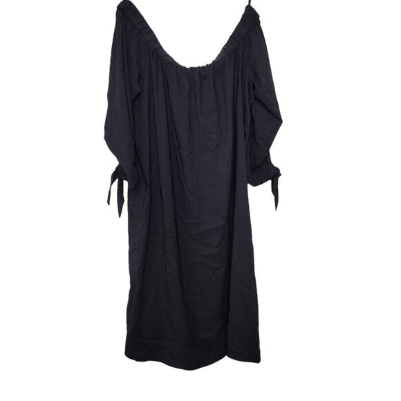 Ann Taylor LOFT Off The Shoulder Dress Tie Cuff 3/4 Sleeves Dress Small - Picture 2 of 9